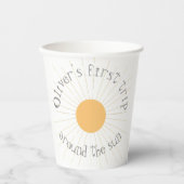 Eerst de zon omdraaien, Birthday boho Papieren Bekers (Voorkant)