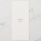 Eerst dineren we tropische bloemen bruiloft menu (Achterkant)