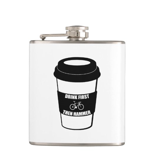 Eerst Drink en daarna Hammer Heupfles (Voorkant)