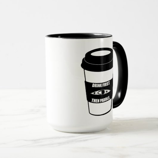 Eerst Drink en daarna peddel Mok (Voorkant rechts)