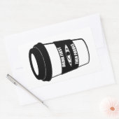 Eerst Drink en daarna peddel Rechthoekige Sticker (Envelop)