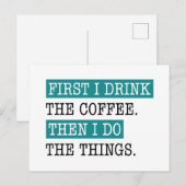 Eerst Drink ik de koffie Briefkaart (Voorkant / Achterkant)