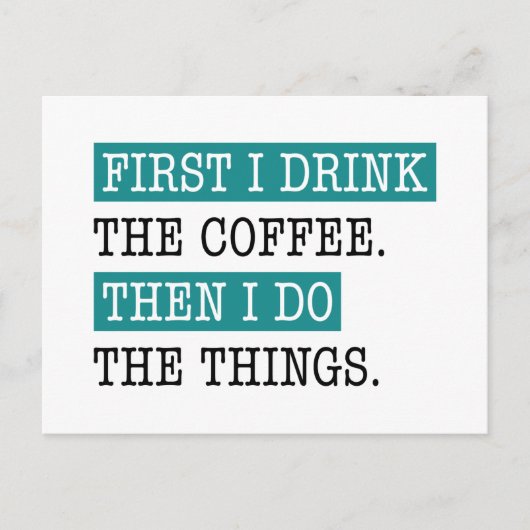 Eerst Drink ik de koffie Briefkaart (Voorkant)
