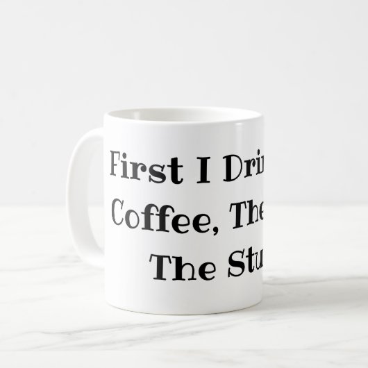 Eerst drink ik de koffie, dan doe ik de rest Grapp Koffiemok (Voorkant links)