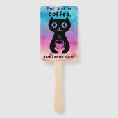 Eerst drink ik de koffie, dan doe ik dit handwaaier (Achterkant)