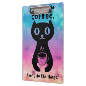 Eerst drink ik de koffie, dan doe ik dit klembord (Links)