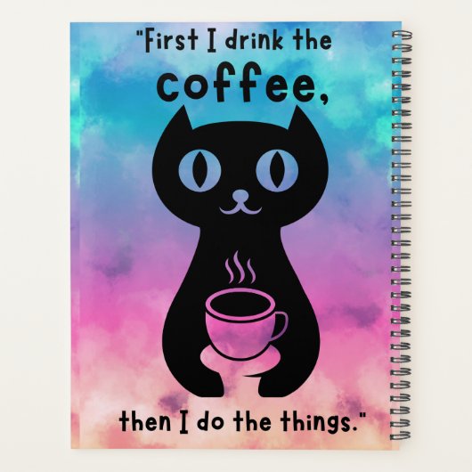 Eerst drink ik de koffie, dan doe ik dit planner (Achterkant)