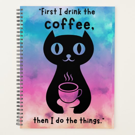 Eerst drink ik de koffie, dan doe ik dit planner (Voorkant)