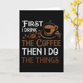 Eerst Drink ik de koffie Kaart (Gele Bloem)