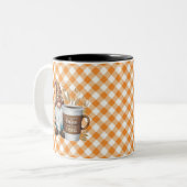 Eerst Drink ik de koffie Tweekleurige Koffiemok (Voorkant links)