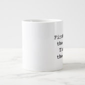 Eerst drink ik de koffiejumbo-mok grote koffiekop (Voorkant)