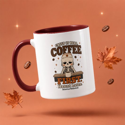 Eerst echt creepy koffie, later spoken maroon mok