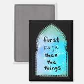 Eerst eerlijk, dan dingen magneet (Voorkant / Achterkant)