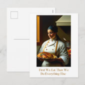 Eerst eten we - Briefkaart (Voorkant / Achterkant)