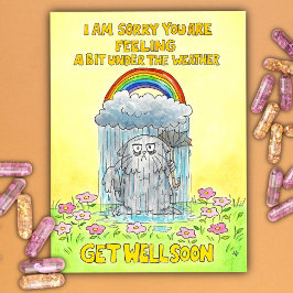 Eerst even beter worden - Beterschap  Briefkaart