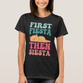 Eerst Fiesta dan Siesta | Grappige slaapkat T-shirt (Voorkant)