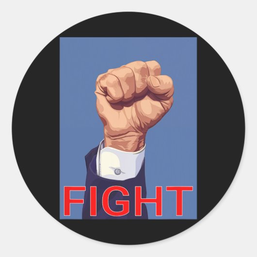 Eerst. gevecht ronde sticker (Voorkant)