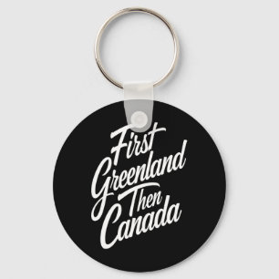 Eerst Groenland Dan Canada Ons Kaart Trump Sleutelhanger