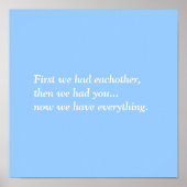 Eerst hadden we elkaar, dan hadden we je...Nu... Poster (Voorkant)