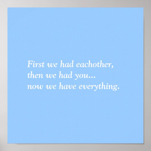 Eerst hadden we elkaar, dan hadden we je...Nu... Poster (Voorkant)