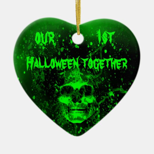 Eerst Halloween samen Keramisch Ornament (Voorkant)