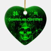 Eerst Halloween samen Keramisch Ornament (Achterkant)