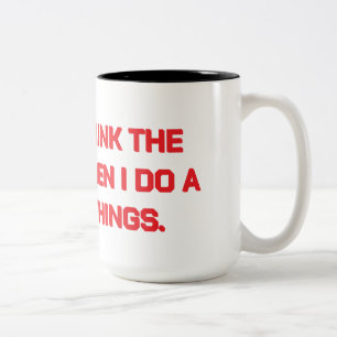 Eerst heb ik de koffie drink. Dan doe ik dingen me Tweekleurige Koffiemok