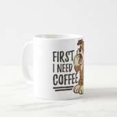 Eerst Heb Ik Koffie Pup Koffiemok (Voorkant links)