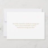 Eerst Heilige Communie groen goud bedankt (Achterkant)