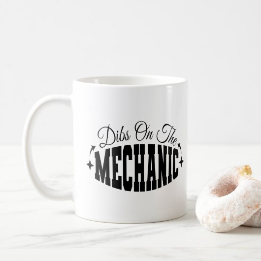 Eerst ik, de monteur - Grappige vrouw van de monte Koffiemok (Met donut)