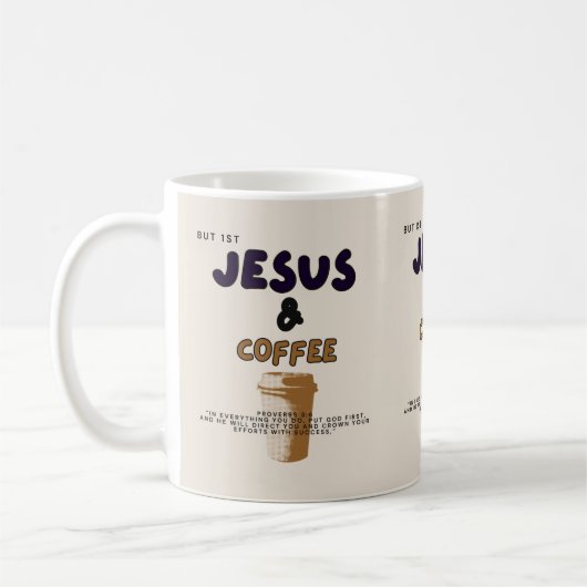 Eerst Jezus, dan Koffie / Mok / Christelijk / Keuk (Links)