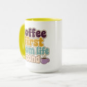 Eerst koffie, daarna moeder zijn mok (Voorkant links)