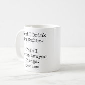 Eerst koffie, dan advocaat dingen grappig koffiemok (Voorkant links)