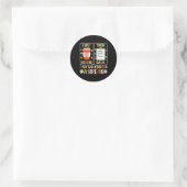 Eerst koffie dan data grappige speciale onderwijst ronde sticker (Tas)