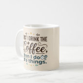 Eerst koffie, dan de dingen Script Latte mok (Voorkant links)