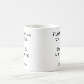 Eerst koffie, dan ga ik boksen grappig koffiemok (Center)