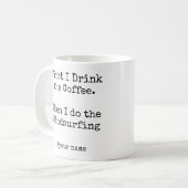 Eerst koffie, dan ga ik windsurfen grappig koffiemok (Voorkant links)