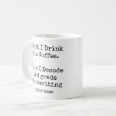 Eerst koffie, dan ontcijferen van het handschrift koffiemok (Voorkant links)