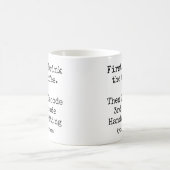 Eerst koffie, dan ontcijferen van het handschrift koffiemok (Center)