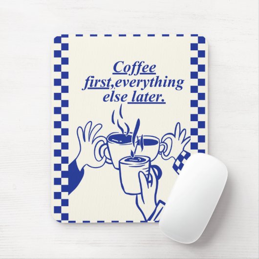 'Eerst Koffie, Dan Pas Alles Erna.' Grappig Cadeau Muismat (Met muis)