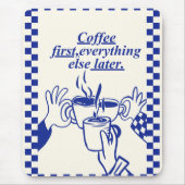 'Eerst Koffie, Dan Pas Alles Erna.' Grappig Cadeau Muismat (Voorkant)