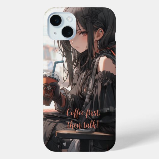 Eerst koffie, dan praten Case-Mate iPhone case (Achterkant)