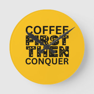 Eerst koffie, dan veroveren ronde klok