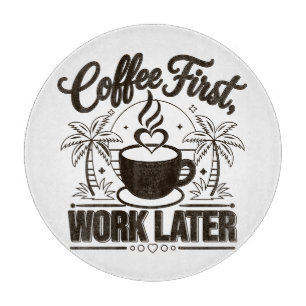 Eerst koffie, dan werk. Aangedreven door Caffeïne Snijplank