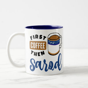 Eerst koffie en daarna Sarod Music Lover Tweekleurige Koffiemok