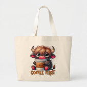Eerst Koffie  Grote Tote Bag (Voorkant)