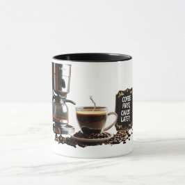 Eerst koffie, later chaos Funny koffieliefhebber Mok