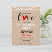 Eerst komt de liefde verloving uitnodiging (Staand voorkant)