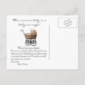 Eerst komt de liefde… We hebben een baby! Aankondigingskaart (Achterkant)