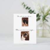 Eerst komt de liefde… We hebben een baby! Aankondigingskaart (Staand voorkant)